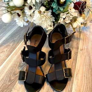 Black High Heeled Sandals